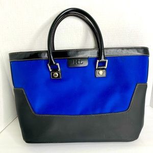 Royal Blue and Black Ralph Lauren Tote